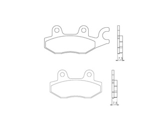 Klocki hamulcowe kh165 / kh215 spiek metaliczny (złote) (ft 4064)