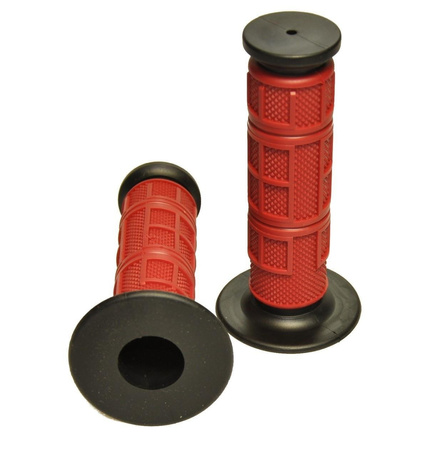 Guma manetki kierownicy skuter quad motocykl czerwone 22 mm