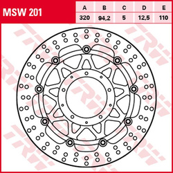 Tarcza hamulcowa przód honda vfr 1200f '10-'16 (320x94x5mm)
