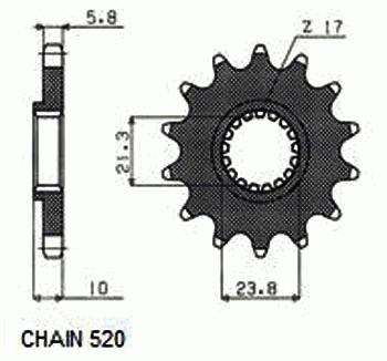 Zebatka Napedowa Sunstar Sunf3a3-14