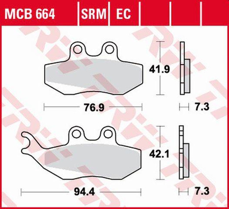 Klocki hamulcowe kh194 organic aprilia rs 50 99-10, rx 50 95-06, pegaso 125 92-95, rx 125 92-99, przód (promocja)
