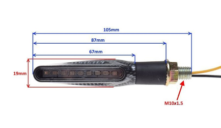 Kierunkowskazy led dynamiczne do motocykli carbon