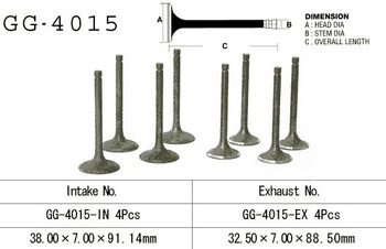 ZAWÓR SSĄCY KAWASAKI KLR 650 '87-'09, GPZ 1100 UNITRAK '83-'85, ZN 1100B LTD '84-85' (OEM: 12004-1021,12004-1087) (1SZT.) (MADE IN JAPAN)