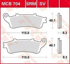 KLOCKI HAMULCOWE TRW MCB704