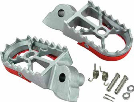 Podnóżki pegi honda cr 125/250r '02-'08; crf 250r/x '04-'22; crf 300l '21-'23; crf 450r/x '02-'22; crf 1000l '18-'22 ( stal nierdzewna w komplecie z zestawem montażowym 2 sprężyny, 2 sworznie, 2 podkładki, 2 zawleczki)