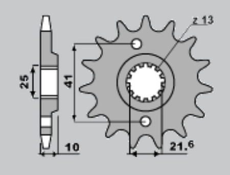 Zębatka przednia 345 14 honda nx650 '91-'01 yamaha xt660 (30814jtf) (-1)