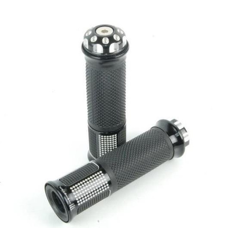 Guma manetki kierownicy aluminiowo gumowe czarne