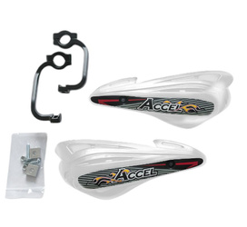 Osłony rąk (handbary) z mocowaniem aluminiowym mx (22+28mm) (alu-czarny, plastik-biały)