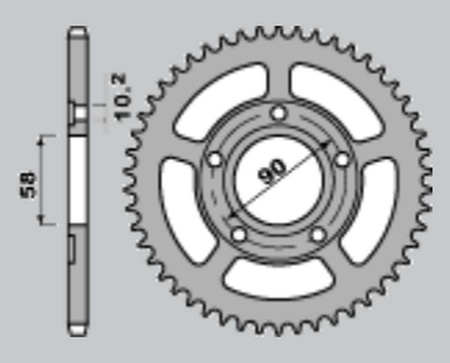 Zębatka tylna 281 40 honda crm 125 90-00 281 40 (604-40) (jtr604.40)