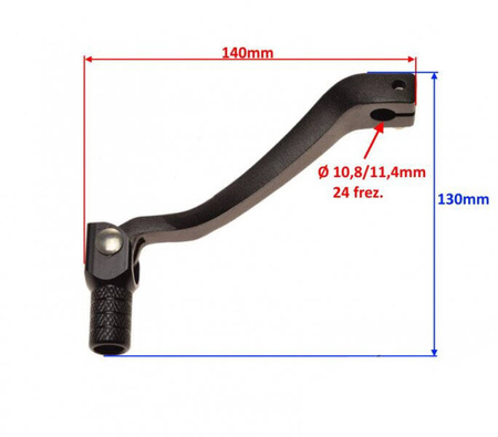 Dźwignia zmiany biegów Derbi Senda czarna