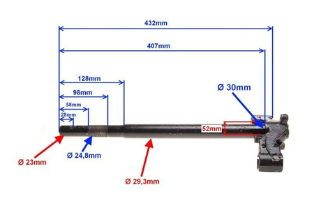 Sztyca z półką dolną do skutera z kołem 10 Cali