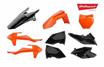 Komplet plastików ktm sx/sx-f '16-'18 w zestawie tablica przednia (8664900001) kolor czarny pomarańczowy