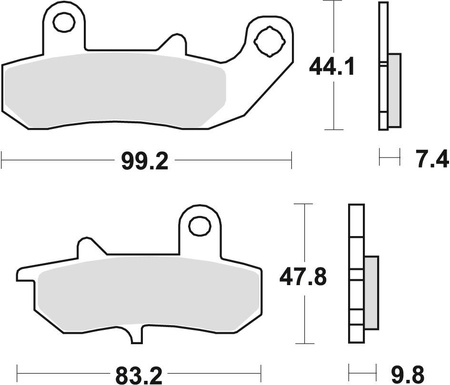 Klocki hamulcowe kh157 organic suzuki rgv 250 93-95, dr 600 / 650 89-96, dr 750 '89, dr 800 90-91, tył