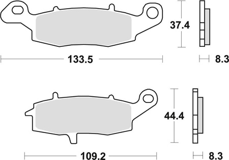 Klocki hamulcowe kh231 sinter street kawasaki er6 06-16, versys 650 07-14, z 750, 04-06, zr7 99-04, w 800 '11-, gpz 1100 95-98, vn 1500 93-0