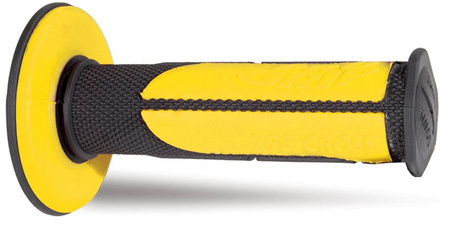 Manetki pg798 off road (22+25mm, dł.115mm) kolor czarny żółty (dwuskładnikowe half waffle) (798-142) (pg798bk/yl)