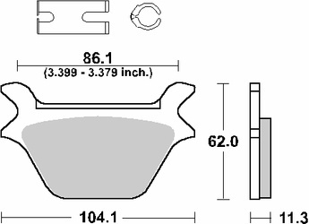 Klocki hamulcowe kh200 street ceramic kolor czarny pasuje do: harley davidson '90-'99, tył