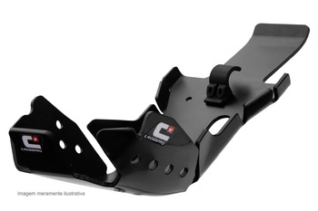 Osłona silnika i łącznika wahacza (pro-link) z tworzywa dtc enduro pasuje do: ktm sx-f 250, xc-f 250/300 '19-20, husq fc 250/300 '19-'20 czar