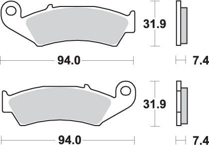 Klocki hamulcowe kh125 off-road sinter kolor złoty