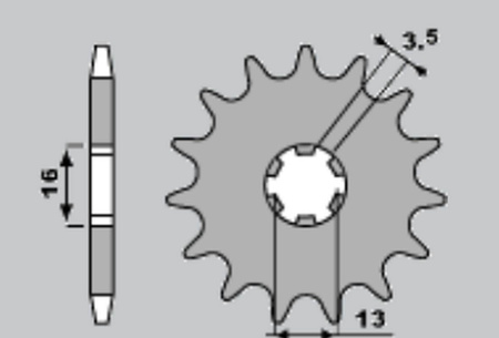 Zębatka przednia 415 11 suzuki ts 50, yamaha dt50 mx/rd50mx (562-12)