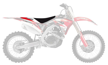 Pokrowiec/poszycie na siedzenie honda crf250r '18, crf450r '17-'18, 450x '17-'18 dream 3 kolor czerwony/czarny/biały