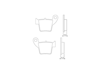 Klocki hamulcowe kh346 spiek metaliczny (złote) (ft 4046)