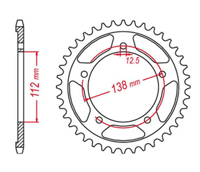 Zębatka tylna 408 42 honda cbr 900rr fireblade '92-'95 (jtr302.42)