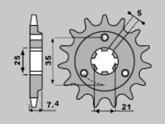 Zębatka przednia 437 16 suzuki dr 600/650 (437-16) (jtf437.16)