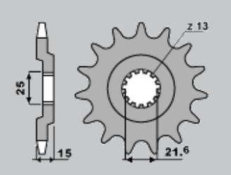 Zębatka przednia 528 15 kawasaki gpz 750 83-89 (514-15) (jtf 514.15)