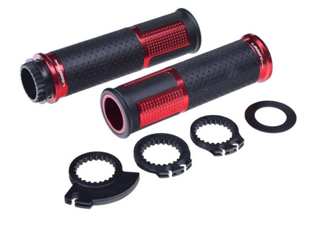 Manetki gripy uniwersalne motocykl czerwone22mm