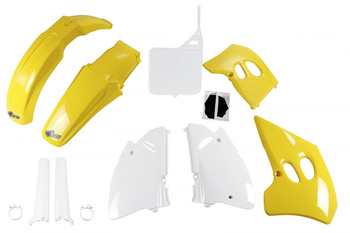 Komplet Plastików (Full Kit) Z Osłonami Teleskopów (Amortyzatorów) Suzuki Rm 125 '94-'95, Rm 250 '94-'95 Kolor Oem (Zółty/Biały) (Su394e999)