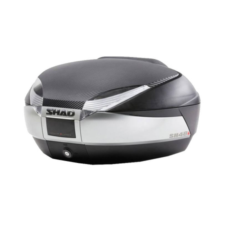 Kufer centralny motocyklowy Shad SH48 titanium oparcie