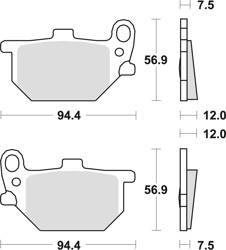 Klocki hamulcowe kh61 organic yamaha xs / xv 750 80-82, xs 850 82, przód (promocja)