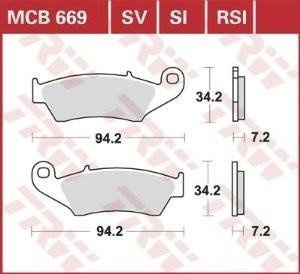 KLOCKI HAMULCOWE TRW MCB669SI
