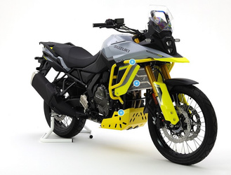 GMOLE OSŁONY SILNIKA ALUMINIOWE SUZUKI V-STROM 800 / 800 DE '23-'24 KOLOR CZARNY TEKSTUROWANY