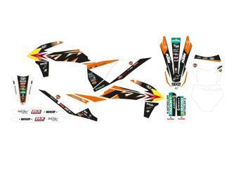 Komplet naklejek (oklein) ktm sx/sxf '19-'22, exc/excf '20-'23  replica trophy 22, kolor pomarańczowy