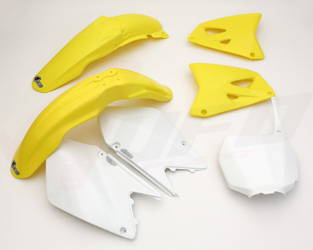 Komplet plastików suzuki rm 125-250 '06-'17 kolor oem (żółty/biały) (su406e999)