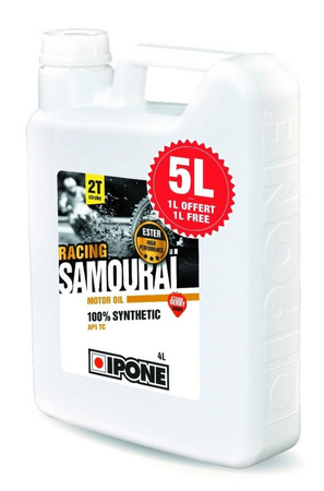 Ipone samourai racing 2t olej do mieszanki 100% syntetyk 5l ester truskawka - promocja 4+1 (akc) (4)