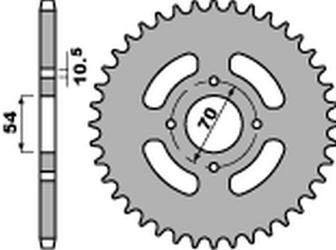 Zębatka tylna 4304 41 c45 honda cbr 125r '04-'10 (jtr1206.41) (łańc. 520) (std.-1)