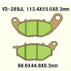 Klocki hamulcowe vesrah  vd-289rjl