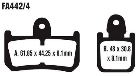 Klocki hamulcowe Yamaha MT-01 1700 Yamaha YZF-R1 1000