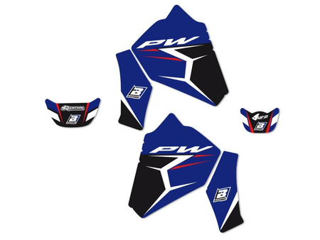 Komplet naklejek (oklein) yamaha pw 80 '90-'19 dream 4 kolor niebieski/czarny