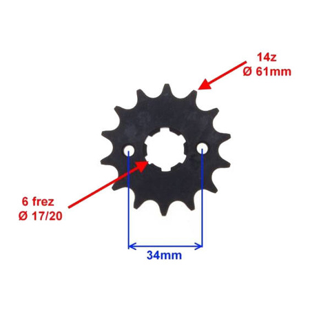 Zębatka zdawcza 14Z 428H silnik 154Fmi