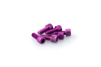 Śruby z anodyzowanego aluminium blister 6 śrub imbusowych m6x15mm fioletowe