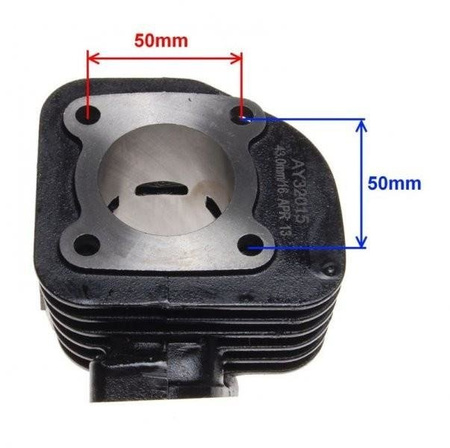 Cylinder kompletny skuter 2T 60cm sworzeń 12mm