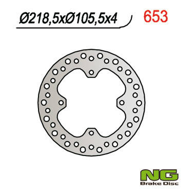 Tarcza hamulcowa tył polaris 500/600/700/800 sportsman (219x105x4) (4x9,5mm)