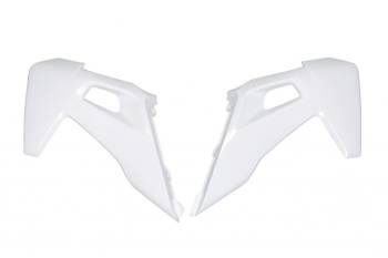 Osłony chłodnicy husqvarna tc 125/250, fc 250/350/450 '19-21, te 150/250/300, tx 250/300, fe 250/350/450/501 '20-21, kolor biały