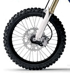 Osłona dolnej części amortyzatora przód (z zestawem montażowym) kawasaki kxf 250/450 '13-20' kolor czarny