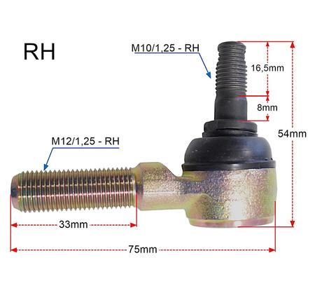 Końcówki Drążków Kierowniczych Tekyo Lewa + Prawa Arctic Cat Kawasaki Suzuki Honda 51-1017-Lr