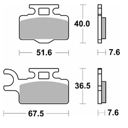 KLOCKI HAMULCOWE NOWOŚĆ KH302 OFF-ROAD SINTER KOLOR ZŁOTY