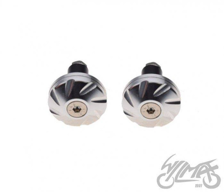 Końcówka kierownicy srebrna